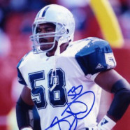 Keith Middlebrook signs 3 time Super Bowl Champion Dixon Edwards of the Dallas Cowboys